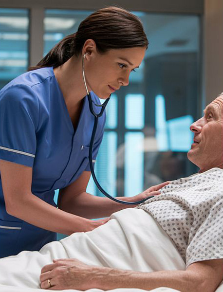 Patient in a hospital
